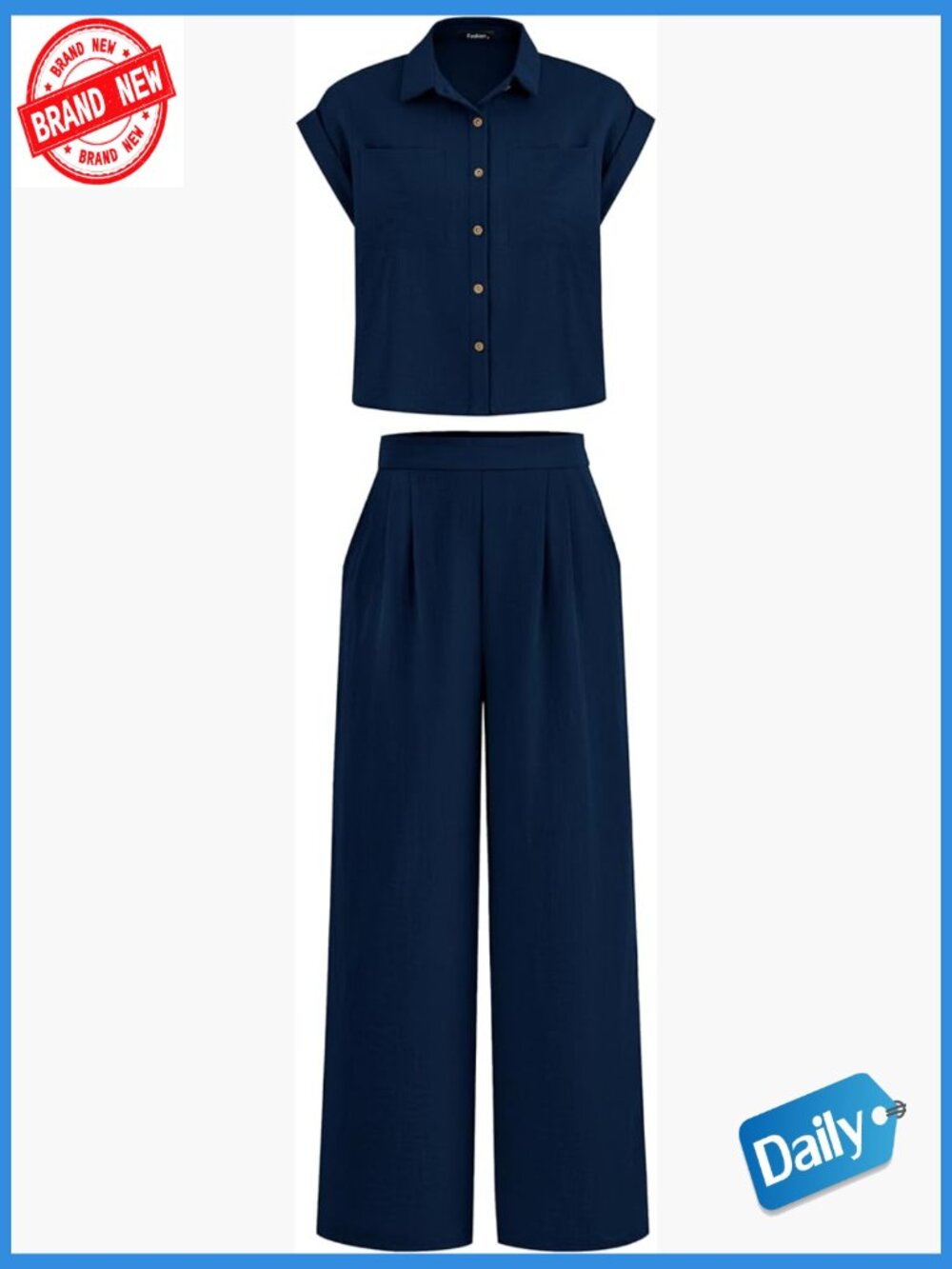 2 Piece Sets Summer Cap Sleeve Tops Palazzo Pants Tracksuits
